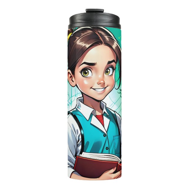 Termo ¡Las chicas aman la ciencia! (Anverso)