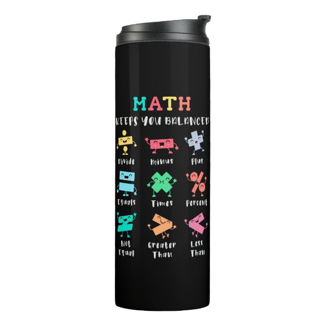 Termo Las matemáticas te mantienen equilibrado (Rotado hacia la izquierda)