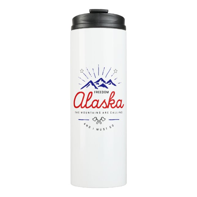 Termo Las montañas de Alaska son llamando yo deben ir (Anverso)