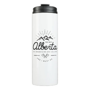 Termo Las montañas de Alberta llaman "Debo ir a Monotone