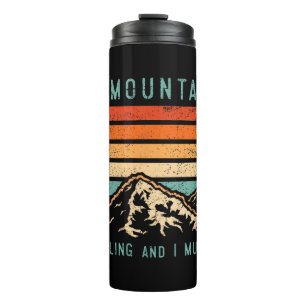 Termo Las montañas llaman y debo ir Retro Vintage 80