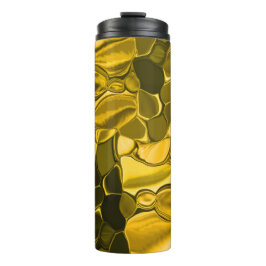 Termo Las piezas de color amarillo u oro parecen metaliz