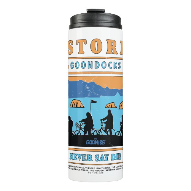 Termo Las siluetas tontas sobre el muelle de Astoria (Anverso)