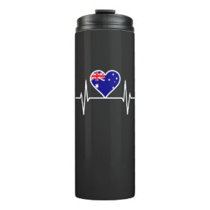Termo Latido del corazón de la bandera de Australia