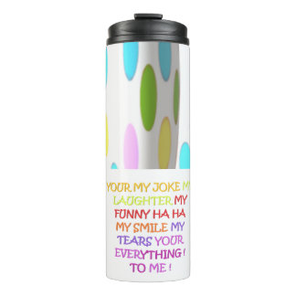 Termo Latte Mug chistes risas palabras graciosas y linda