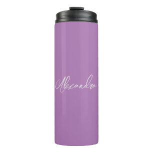 Termo Lavanda de nombre propio de caligrafía plana minim