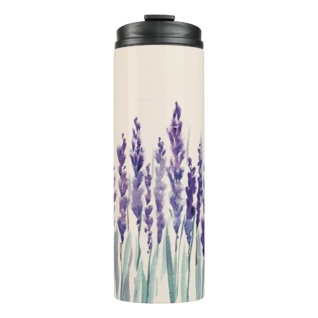 Termo Lavanda francesa: Ilustracion acuarela (Anverso)