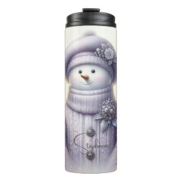 Termo Lavender Floral Winter Snowman