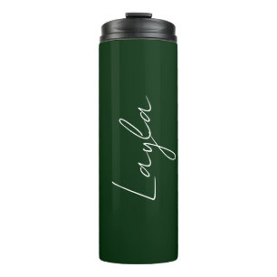 Termo 'Layla' Una plantilla para tu nombre elegante verd