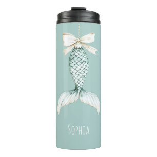 Termo Lazo de crema de sirena de Navidad