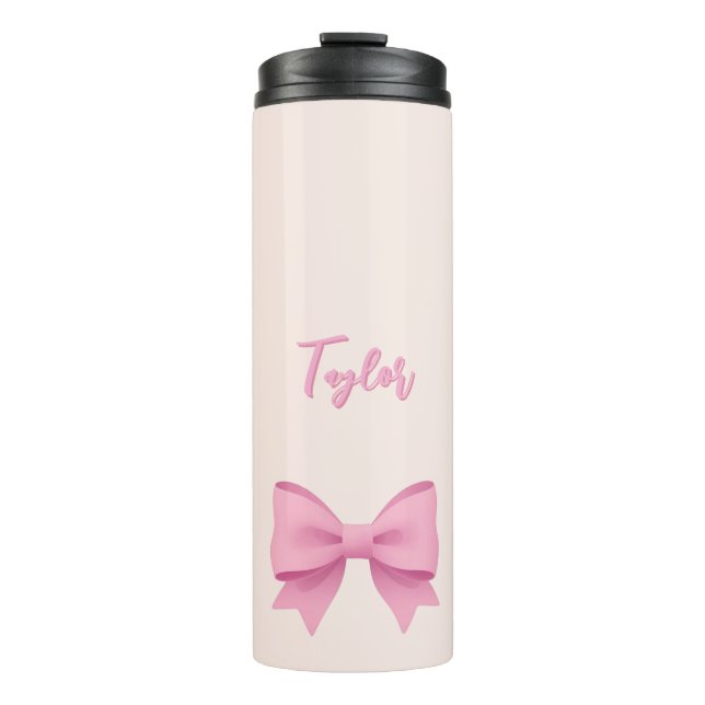 Termo Lazo Rosa Personalizado  (Anverso)