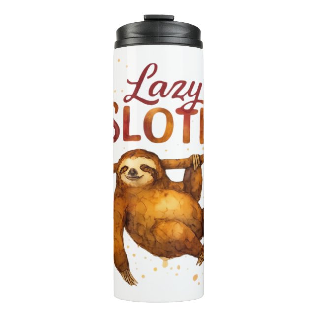 Termo Lazy Sloth in Alcohol Ink Classic T-Shirt (Anverso)