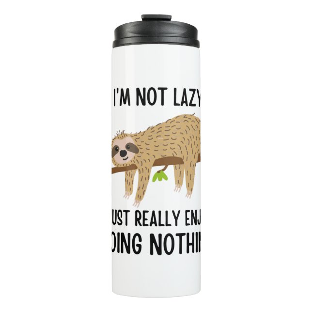 Termo Lazy Sloth no hace nada (Anverso)