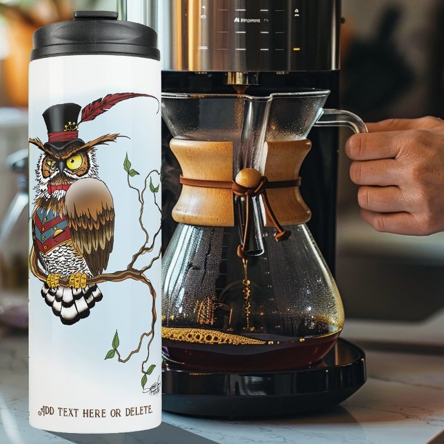 Termo Lechuza victoriana Steampunk (Subido por el creador)