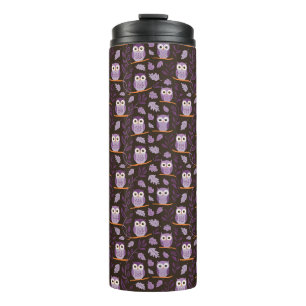 Termo Lechuzas nocturnas y Whimsy otoñal