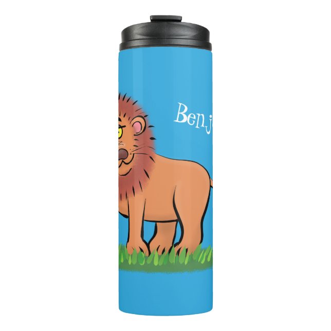 Termo León feliz con ilustracion personalizado de maripo (Anverso)