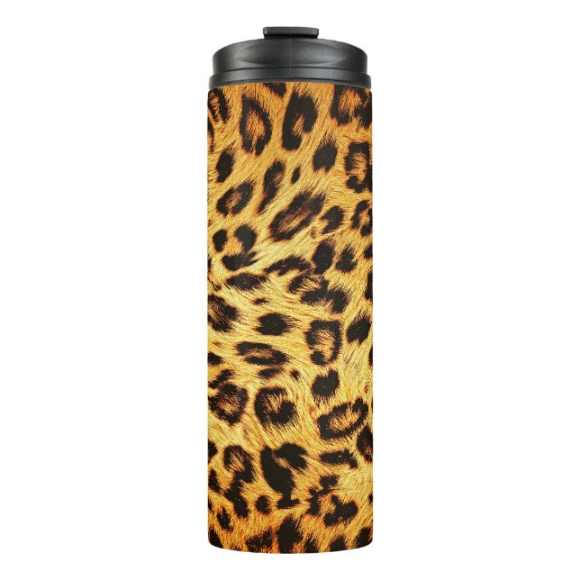 Termo Leopard de moda: Patrón de diseño de piel. (Anverso)