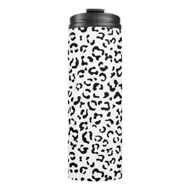 Termo Leopard Print, Leopard Spots, Negro Y Blanco (Anverso)
