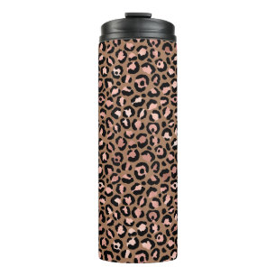Termo Leopardo marrón rosado