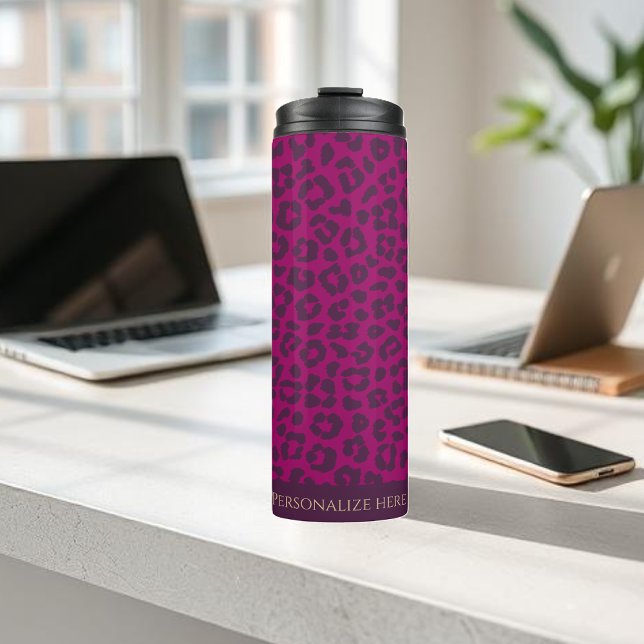 Termo Leopardo Print-Magenta- (Leopard Print-Magenta- Thermal Tumbler )