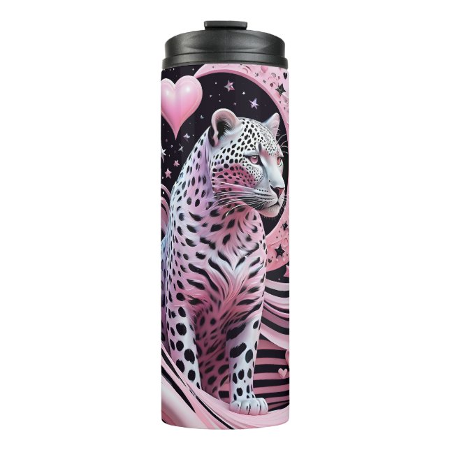 Termo Leopardo rosa místico (Anverso)