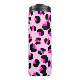 Termo Leopardo rosa. Patrón de piel animal. Leopardo. Pa