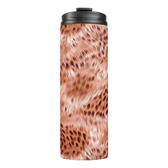 Termo Leopardo rosa Rosa Gold Rubor (Anverso)