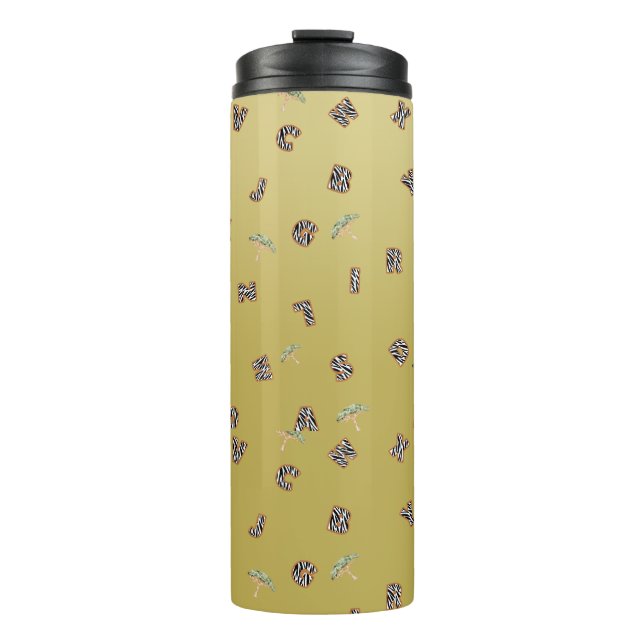 Termo letra abc zebra safari zoo silvestre escuela de ni (Anverso)