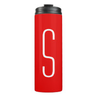 Letra inicial monograma blanco rojo moderno