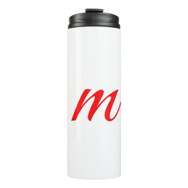 Termo Letra roja monograma profesional moderno (Anverso)