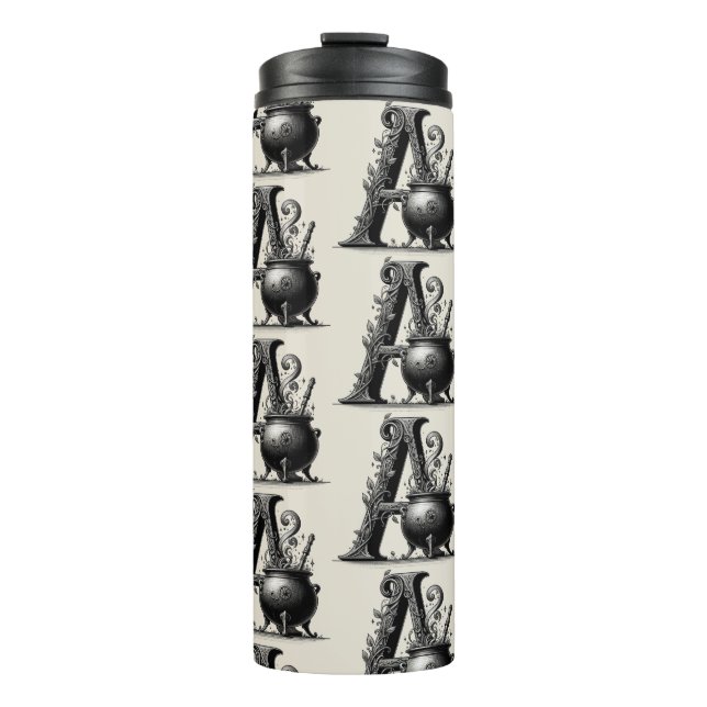 Termo Letra witch cauldron witchy Personalizado inicial (Anverso)