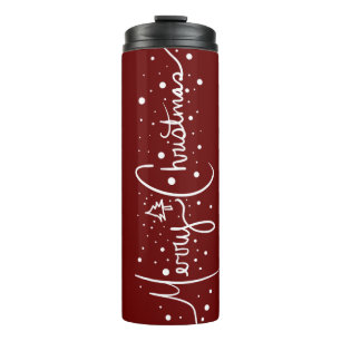 Termo Letras de Feliz Navidad y Familia con Bebé