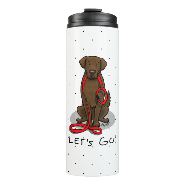 Termo Let's Go! Walk Flat-Coated Retriever Dog (liver) (Anverso)