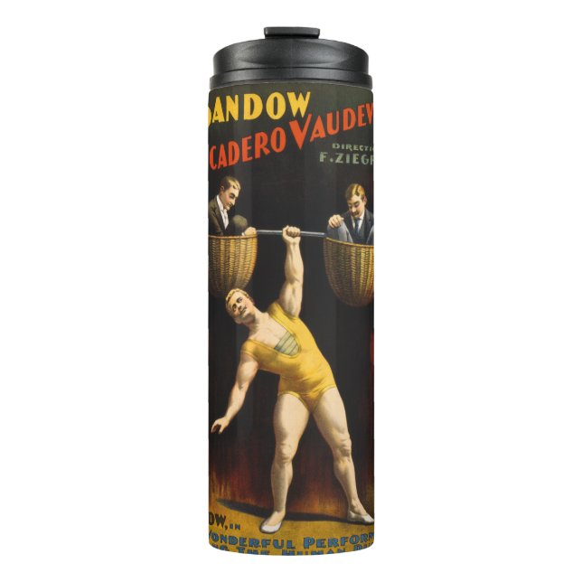 Termo Levantador de pesas Eugen Sandow Vaudeville (Anverso)