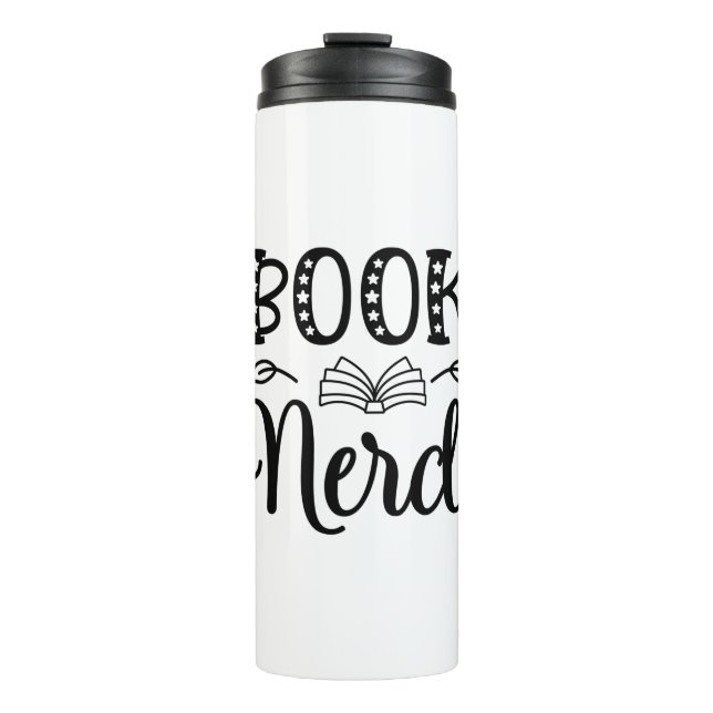 Termo Leyendo Nerd libro de arte (Anverso)