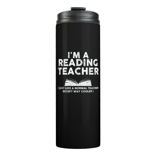 Termo Leyendo profesor - Soy un profesor de lectura (Anverso)