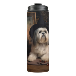 Termo Lhasa Apso Calabazas Halloween Asustadizo