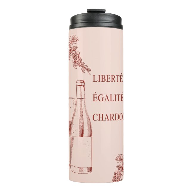 Termo Liberté Égalité Chardonnay Funny Wine Ilustracion (Anverso)