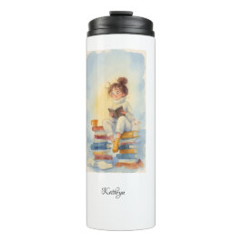 Termo Libro Chica literario Tumbler térmico personalizad