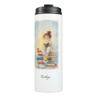 Termo Libro Chica literario Tumbler térmico personalizad