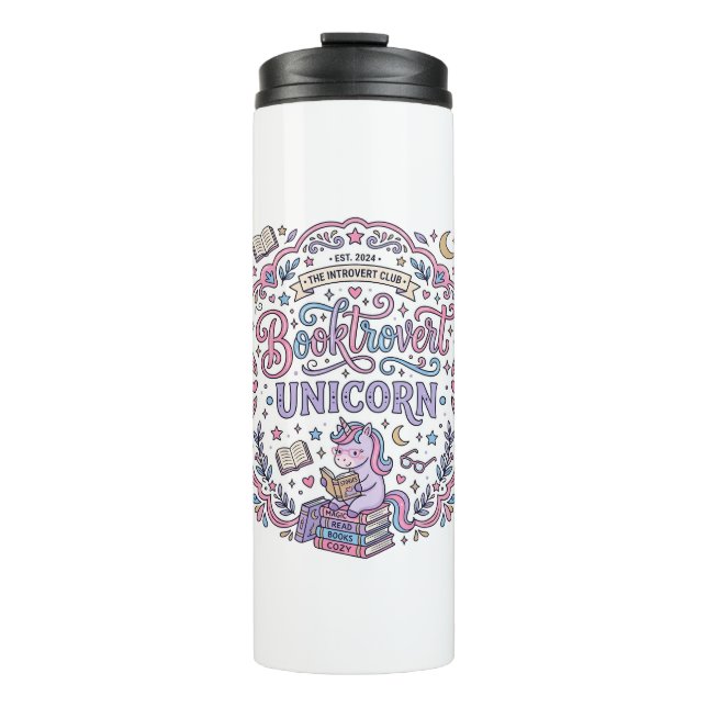 Termo Libro de Unicornio Divertido Regalo Diseño (Anverso)