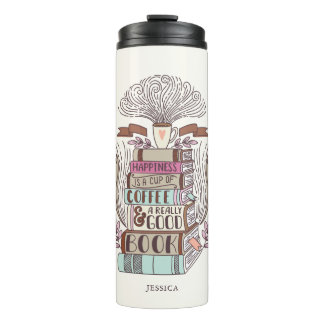 Termo Libros y café Lover Personalizado