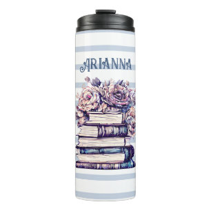 Termo Libros y Rosas antiguos personalizados