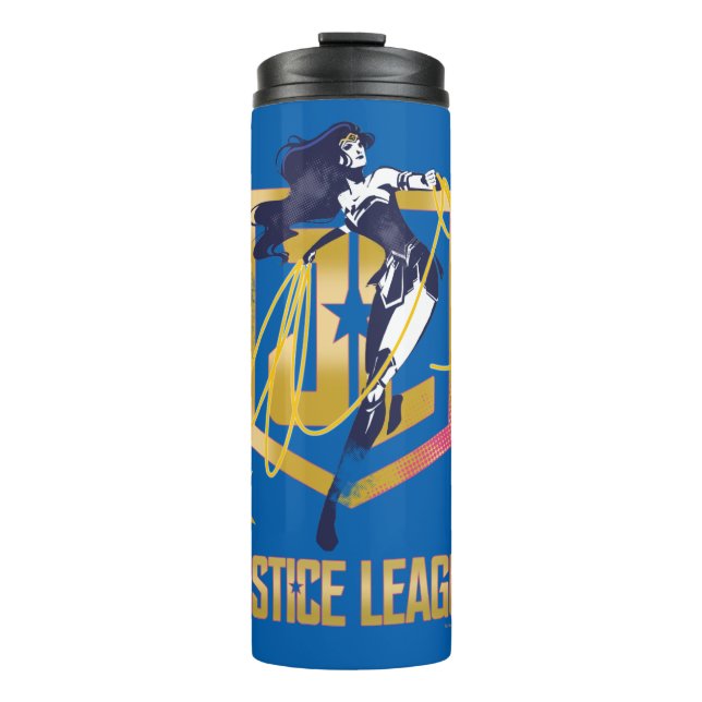Termo Liga de la Justicia | Wonwoman JL Logo Pop Art (Anverso)