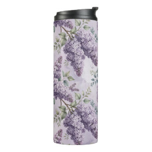 Termo Lilas Flores de Lilas Verde Salvia Lavanda Polvori