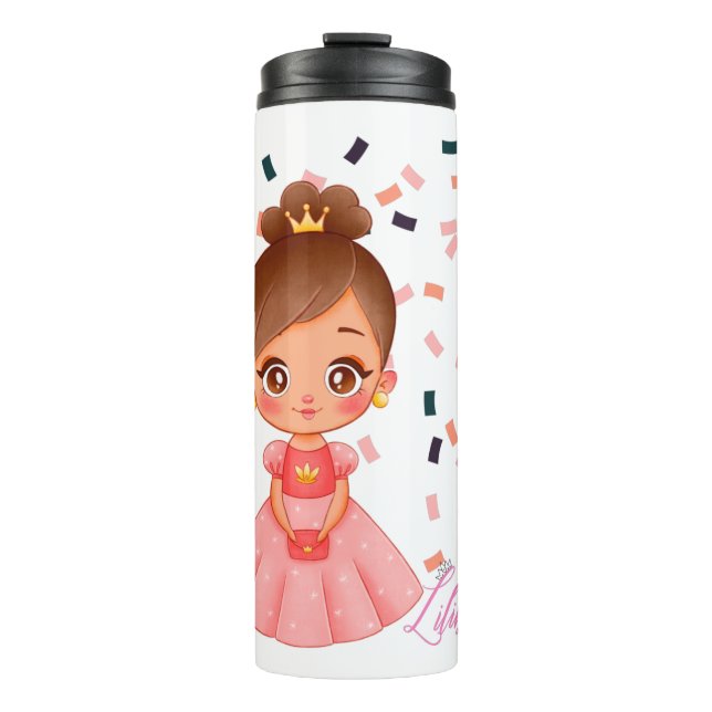 Termo Lilibet Named Peach Princess Gifts for Chicas (Anverso)