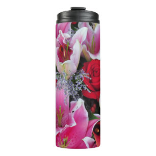 Termo Lilies y rosas