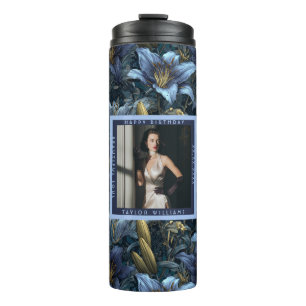 Termo Lilios Azules Personalizados Amuleto Feliz Cumplea