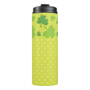 TERMO LIME GREEN WITH GREEN IRISH CELTIC SHAMROCKS