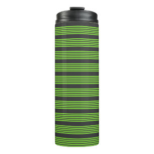 Termo Lime verde y carbón vegetal cinco rayas patrón